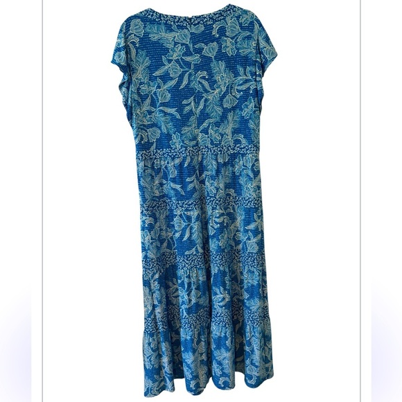 Lauren Ralph Lauren Blur Maxi Floral Smocked Summer Boho Style Dress 14 - Picture 3 of 14